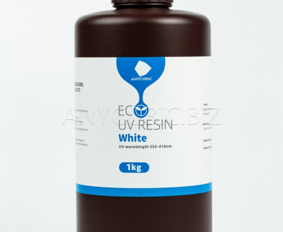 Фото 2 - Біла Еко Рослинна Фотополімерна смола Anycubic Eco White resin 1кг