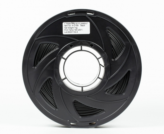 Фото 5 - TPU 95A Filament (пластик) для 3D принтера Черный 1кг, 1.75мм