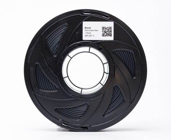 Фото 5 - PLA Карбонове волокно Чорне | PLA Carbon fiber Black 1кг | 1.75мм | 330м